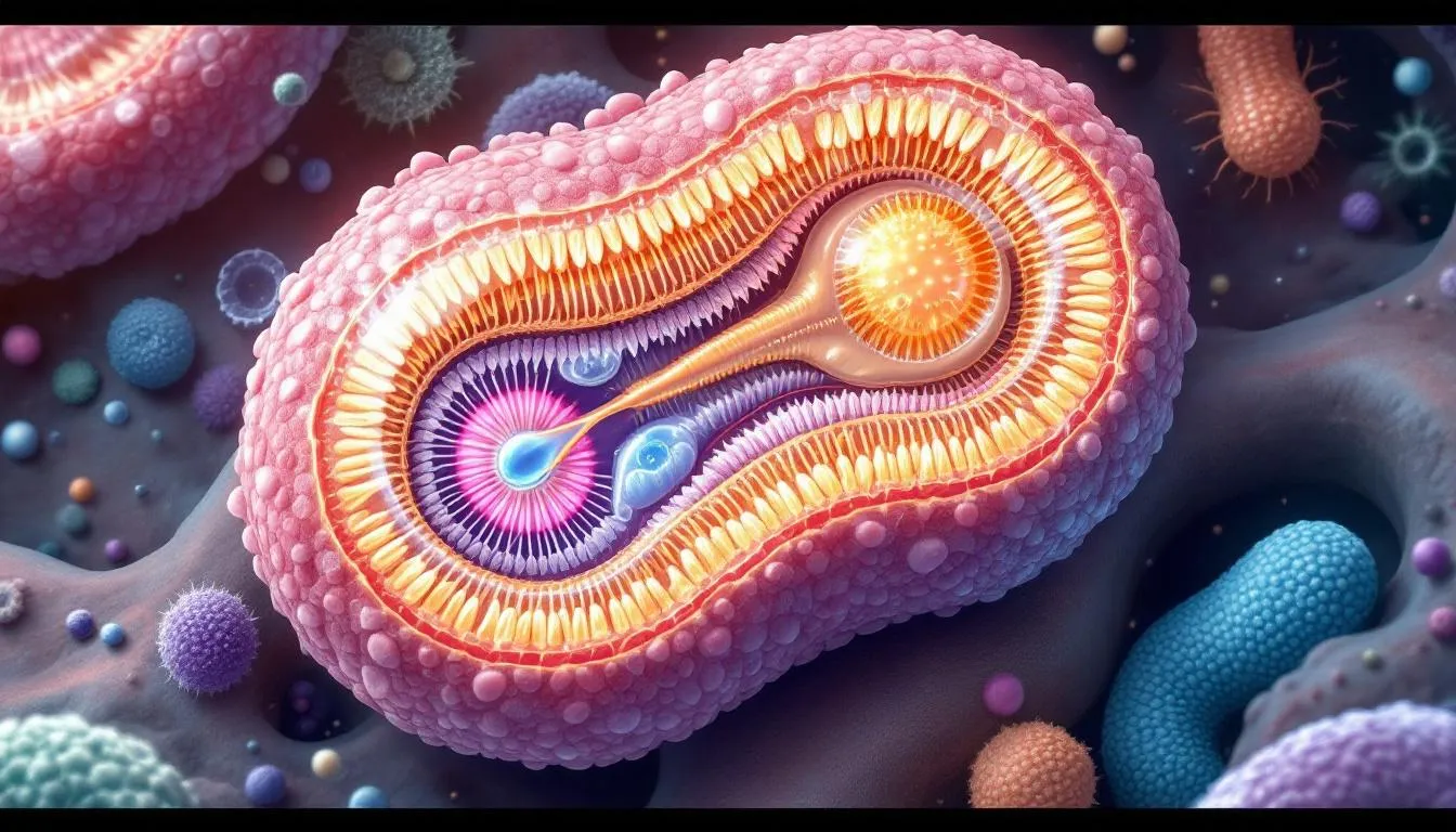 The image depicts a detailed illustration of mitochondria, the powerhouse of the cell, highlighting their role in energy production and cellular functions. Mitochondria are essential for processes like tissue oxygenation, which can be enhanced through ozone therapy, a treatment that utilizes ozone gas to improve oxygen delivery and promote healing in various medical conditions.