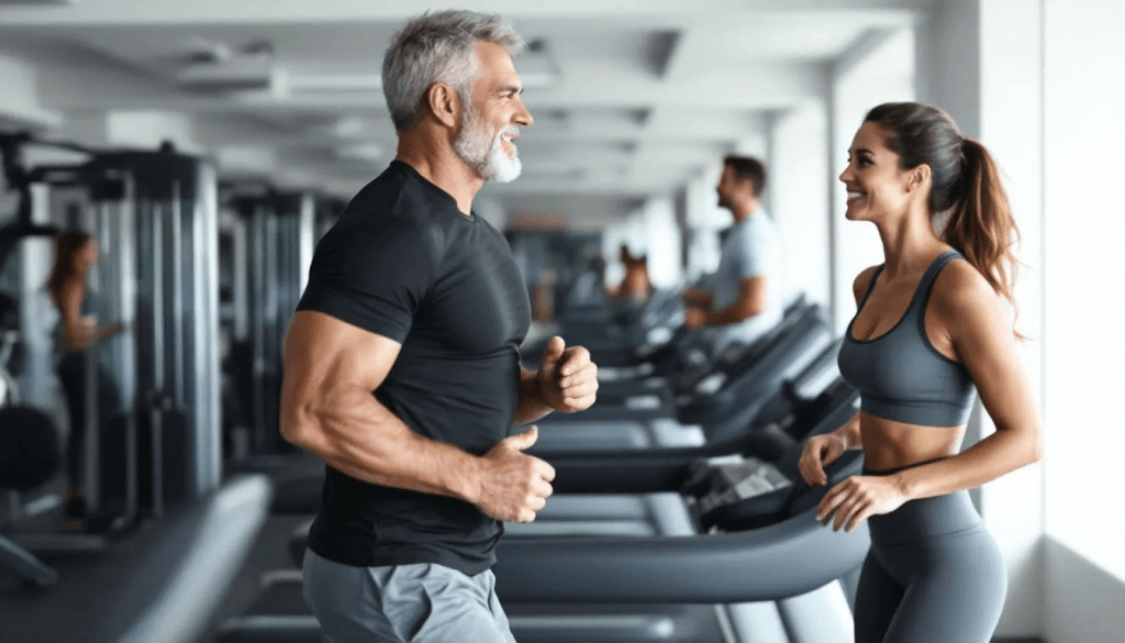 a healthy couple involved with longevity medicine